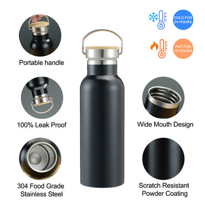 500 ml/750 ml вакуумно-изолированные бутылки с устойчивой двойной стеной из нержавеющей стали