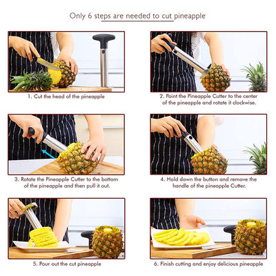 Нержавеющая сталь 304 Ананасовый Corer Slicer Быстрый кухонный гаджет для легкого удаления ядра