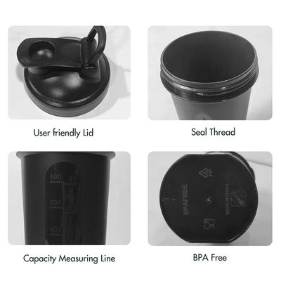 PP Food Grade Lid BPA Free Protein Shake Bottle Современный дизайн стиля для тренировок