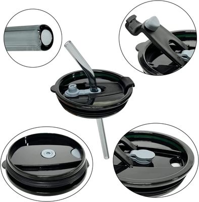 Прозрачные чашки для кофе с крышкой и соломинками для BPA