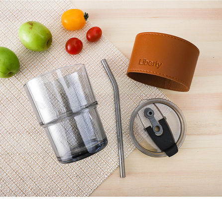 Прозрачные чашки для кофе с крышкой и соломинками для BPA