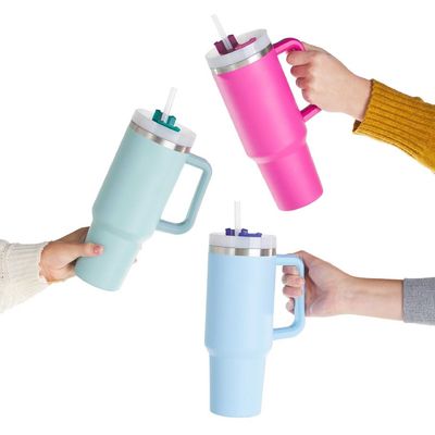 Американский стиль на заказ узора 40 унций Tumbler с крышкой ручки и соломы нержавеющей стали вакуумной изоляции чашки