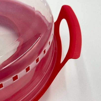 Простой стиль Пластиковая изоляция кормовая крышка с подносом свободный от BPA и готовый к микроволновому нагреву