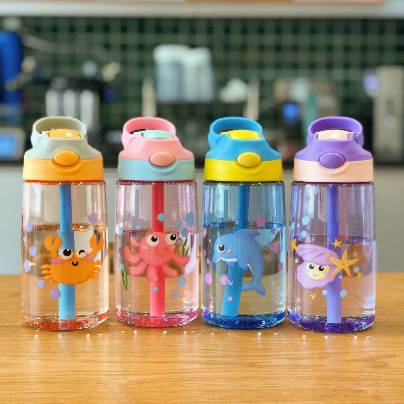Настроенный логотип Bpa Бесплатная детская бутылка с водой с соломенной поддержкой