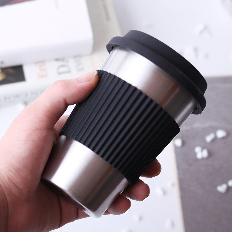 Нержавеющая сталь кофейная кружка на заказ 17 унций двойной стены 18/8 Tumbler с силиконовым рукав